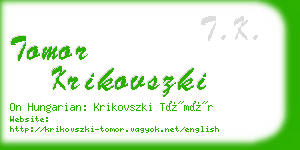 tomor krikovszki business card